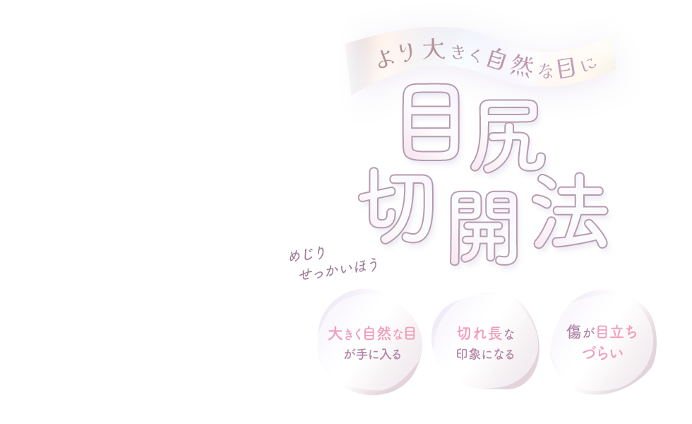 より大きく自然な目に 目尻切開法