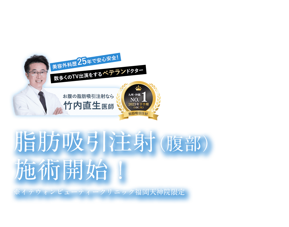 脂肪吸引注射（腹部）施術開始！