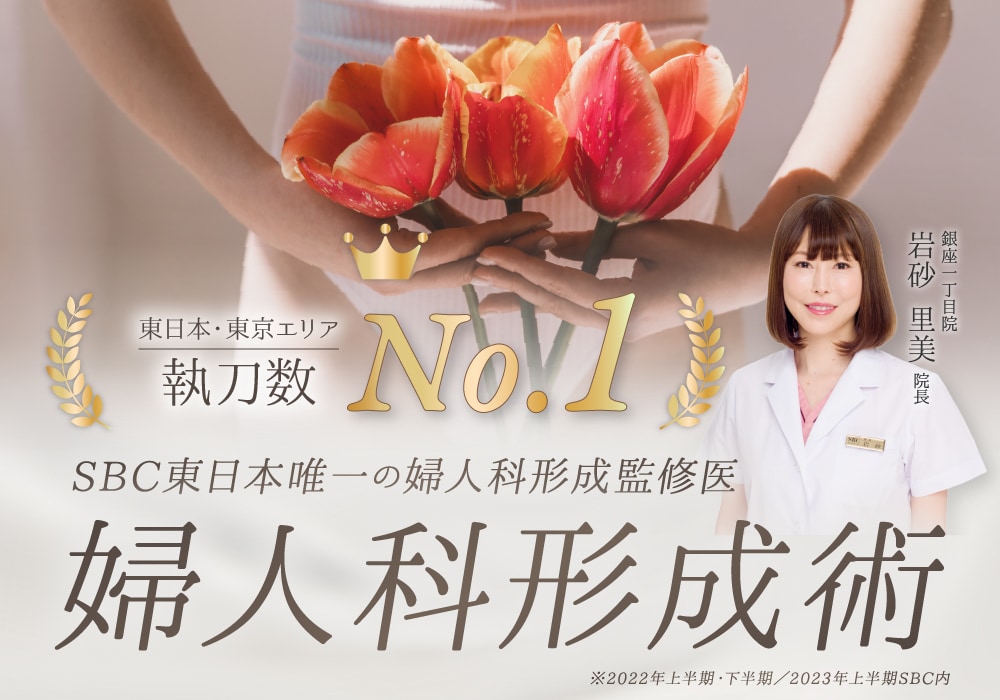 【症例数No.1】東京・銀座エリアで『婦人科形成の名医』といえばSBC銀座一丁目院の婦人科専門医、岩砂医師がおすすめ!