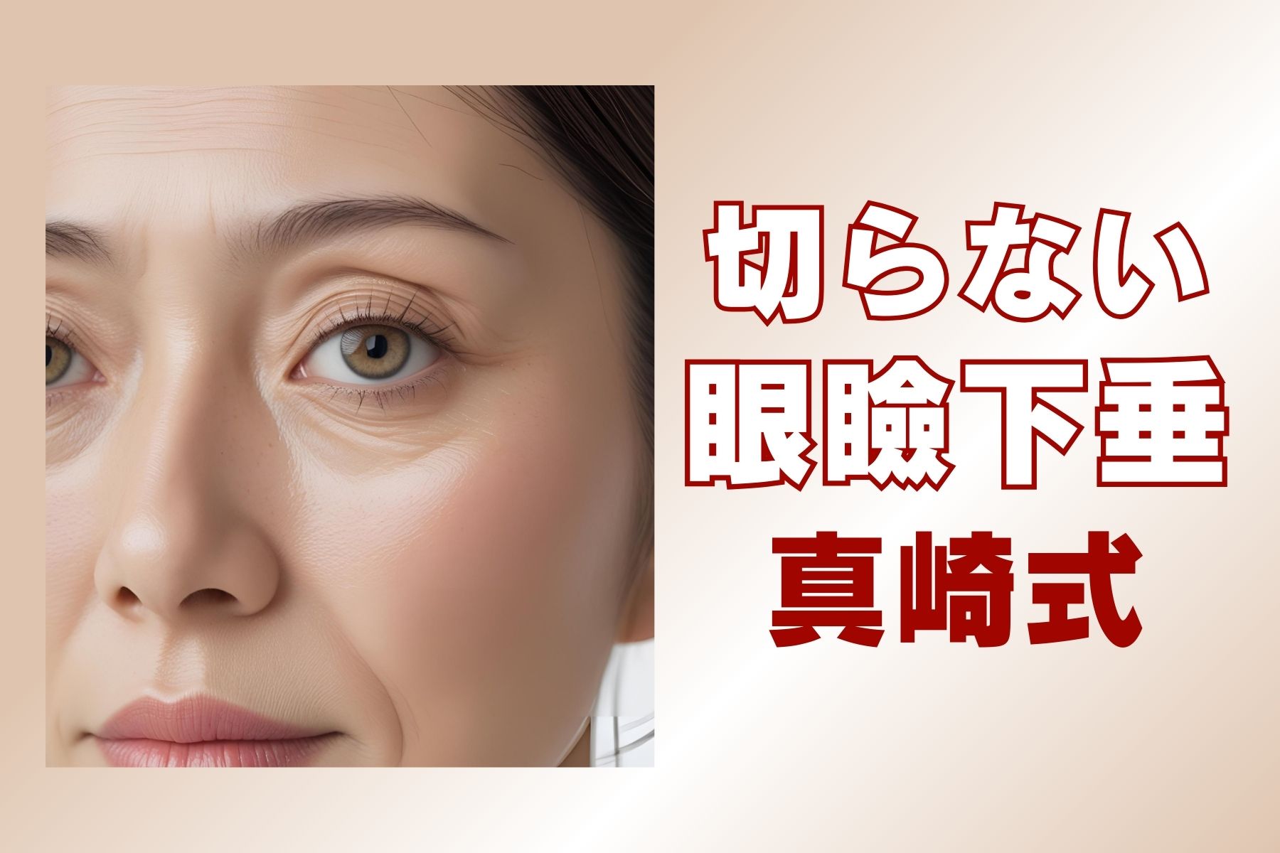 切らない眼瞼下垂（真崎式）とは？【湘南美容クリニック池袋メトロポリタン口院】