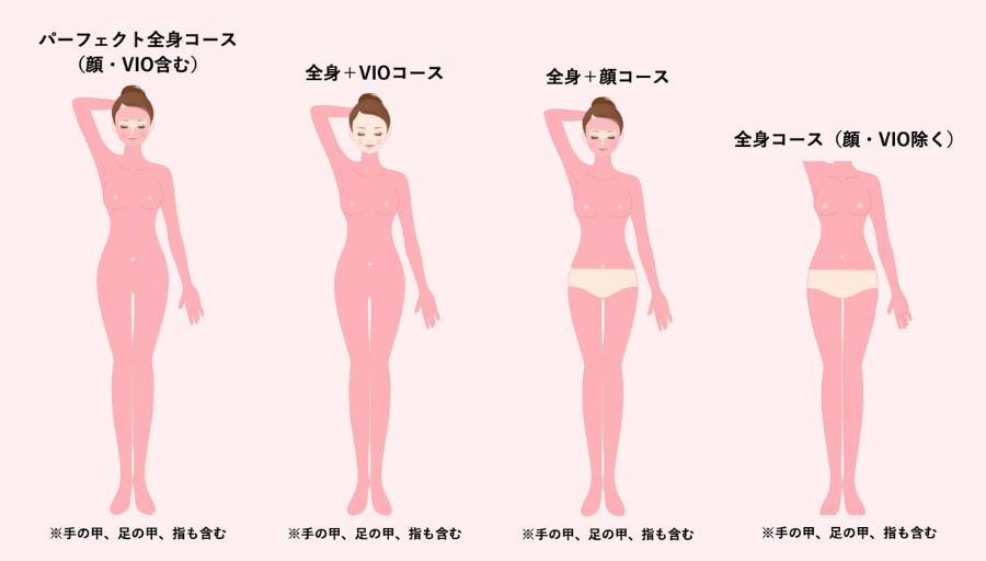 全身メニューもお選びいただけます