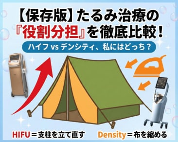 【たるみ治療】HIFUとデンシティの違いを徹底解説！【いわき院】