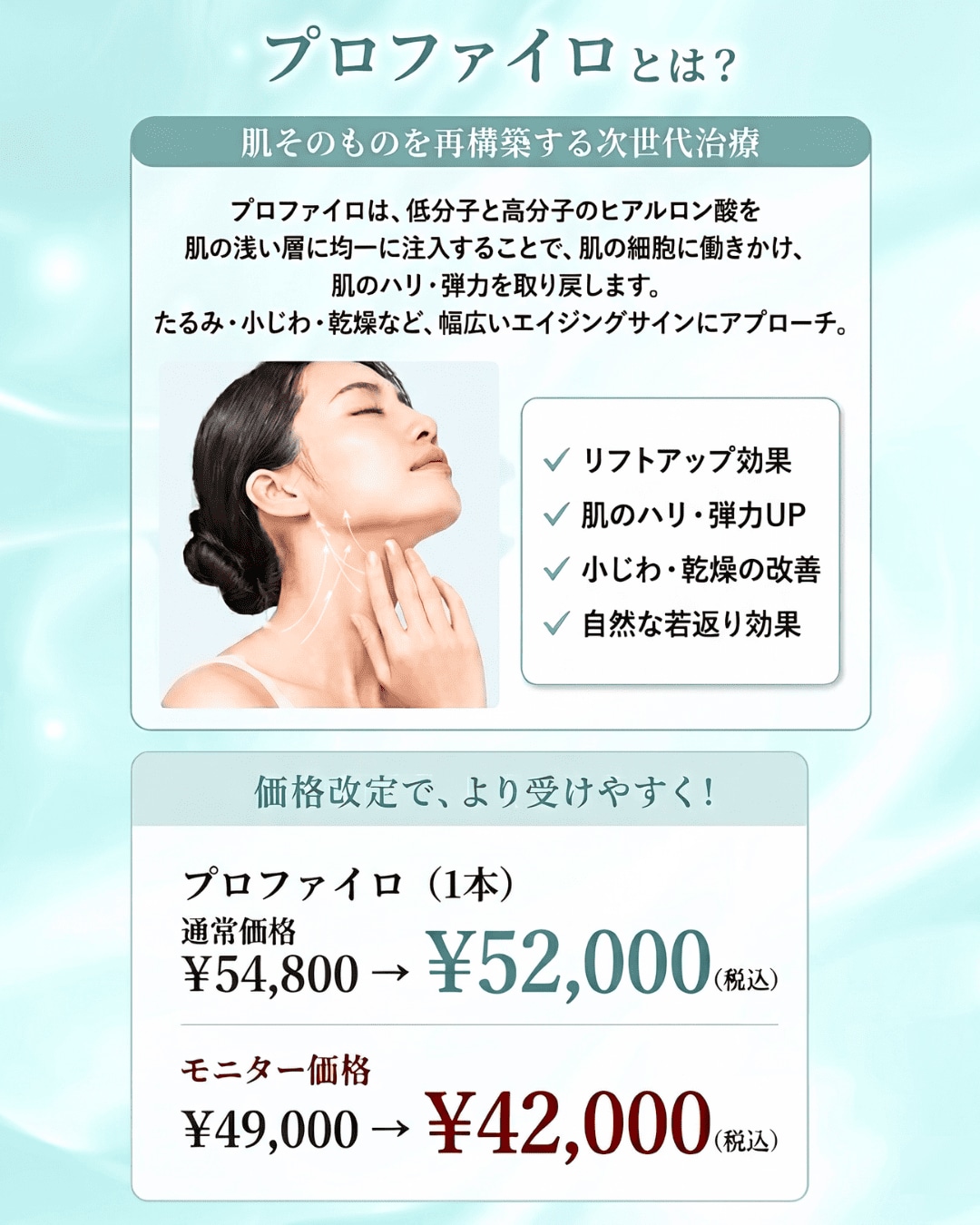プロファイロの価格改定と施術説明【湘南美容クリニックいわき院】