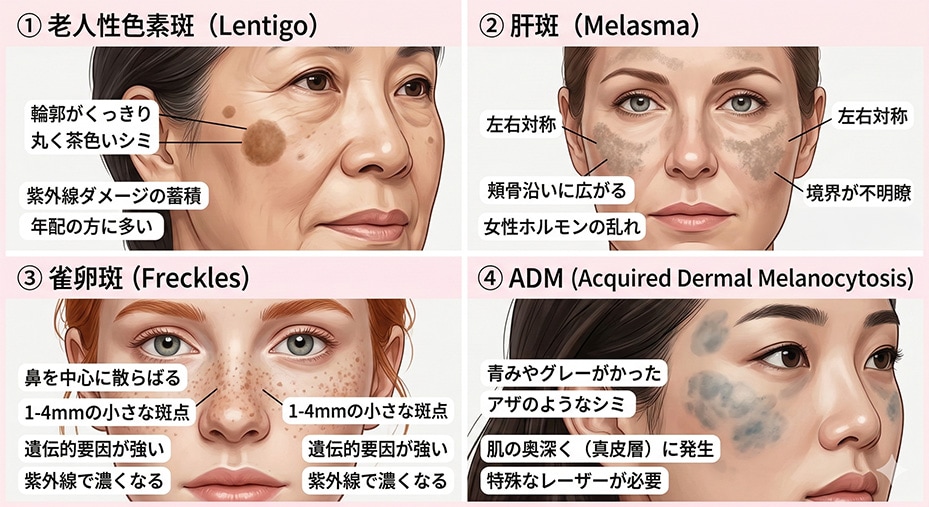 老人性色素斑（一般的なシミ）