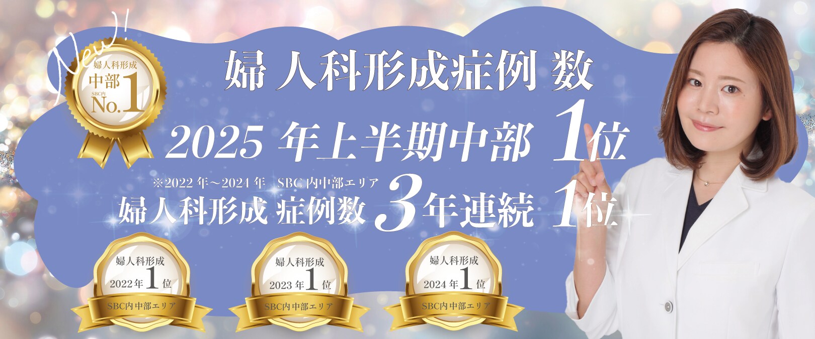 3年連続症例数1位という実力、安心の数字<br />
