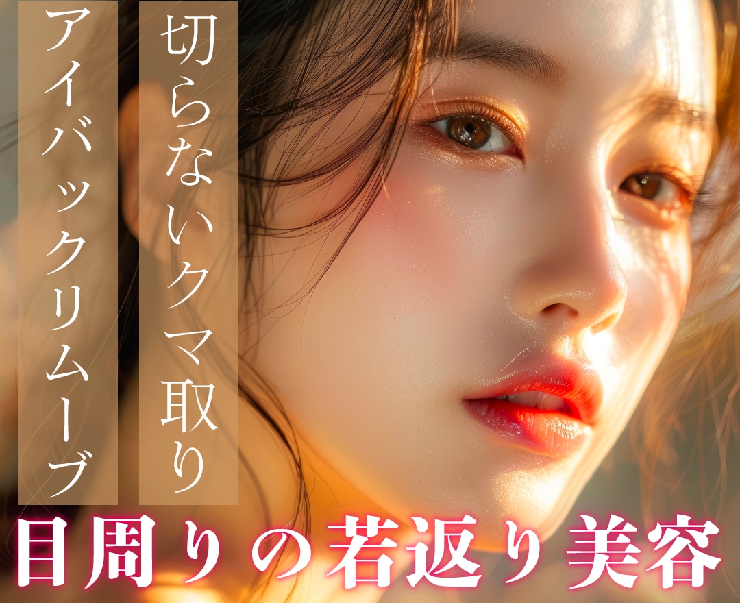 目周りの若返りのプロによる本当のクマ・老け見え解消とは？