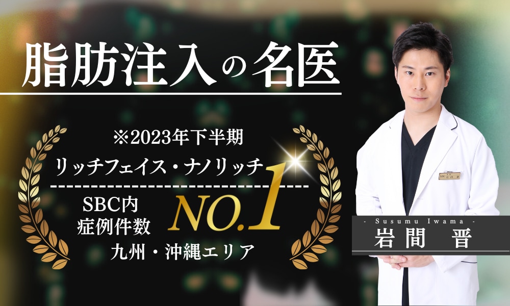 岩間医師は脂肪注入でもNo.１の実績