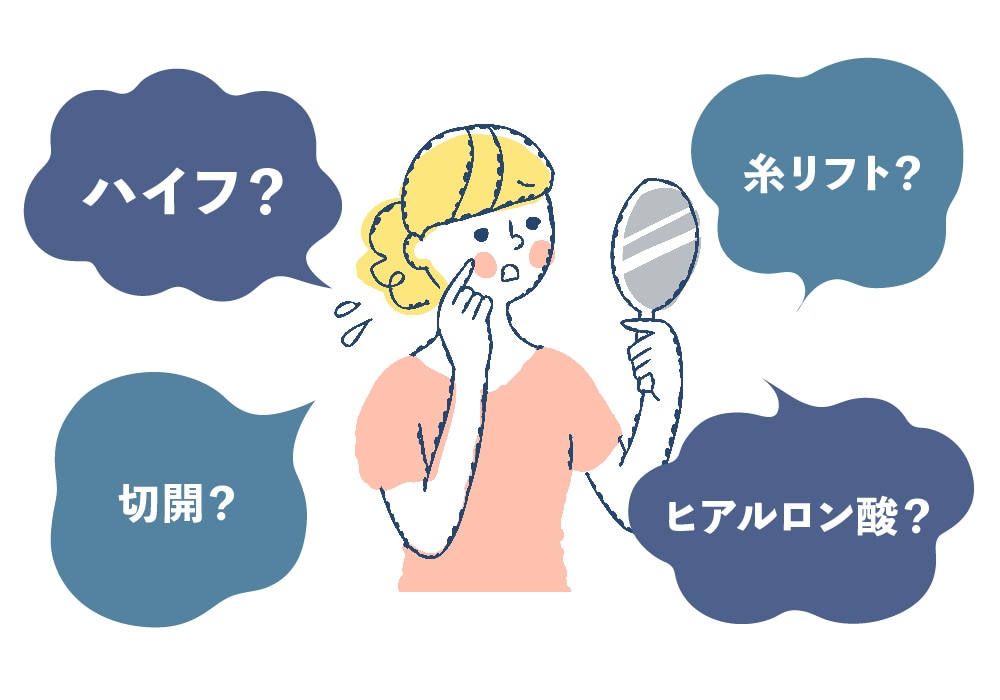 ひとくちにたるみ・シワと言っても、原因はさまざま