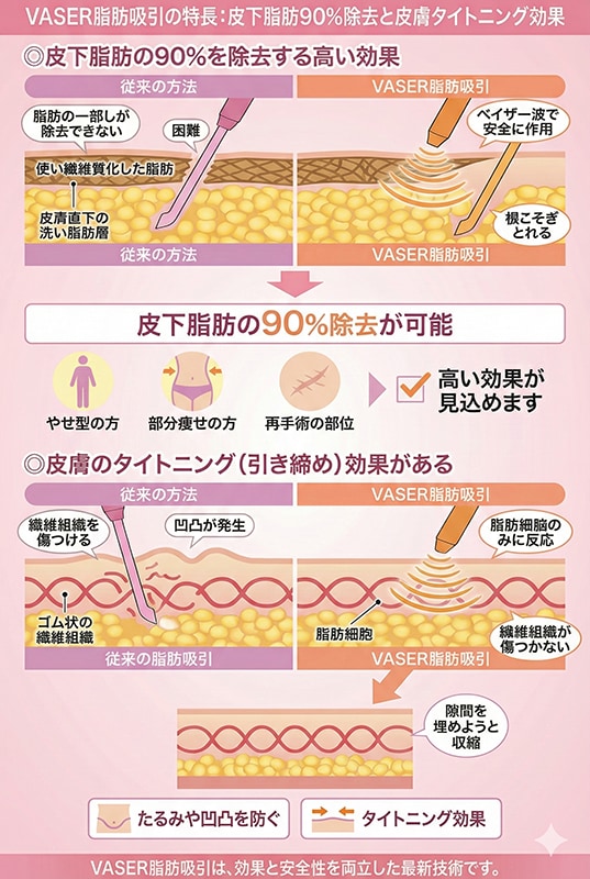 満安医師が主に使用するのは、最新のベイザー脂肪吸引
