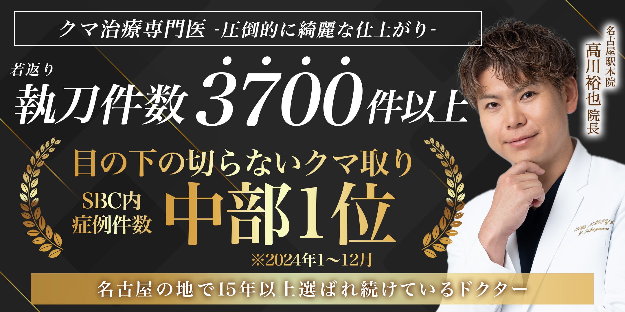 名古屋のクマ取りの名医として16年以上選ばれています