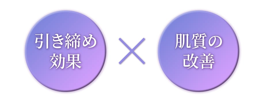 たるみ・しわだけではなく肌質改善も<br />
