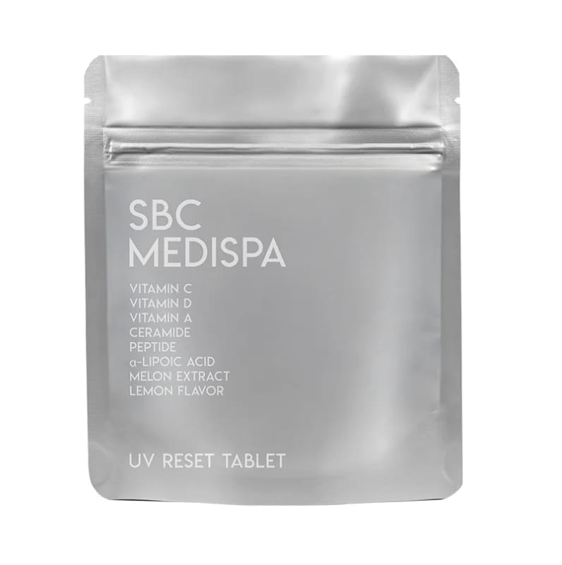 浴びてしまった紫外線をリセット<br />
「SBC MEDISPA UVリセットタブレット」