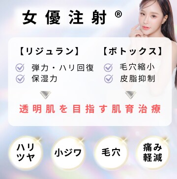 リジュランとボトックスの良いとこ取り！女優注射®