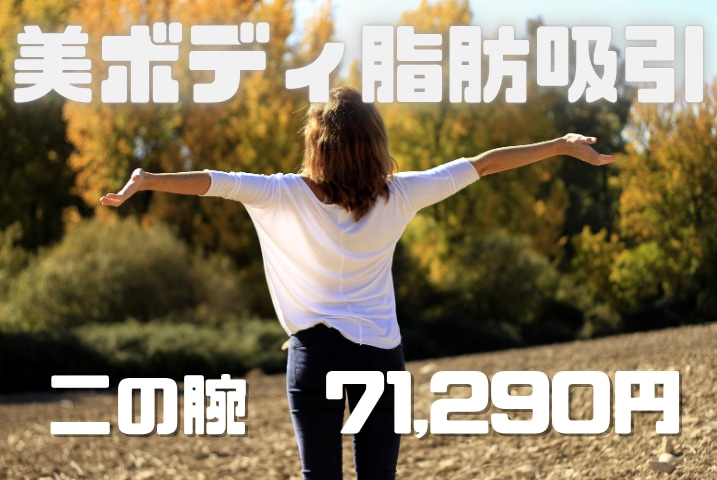美ボディ脂肪吸引 二の腕：71,290円(税込)