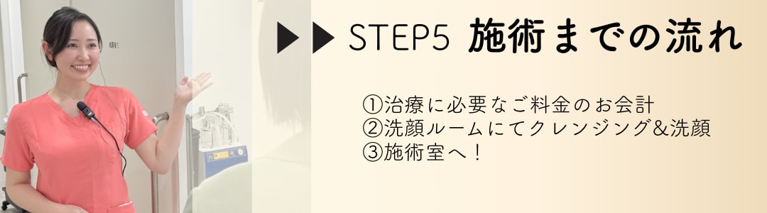 【STEP5】施術までの流れ