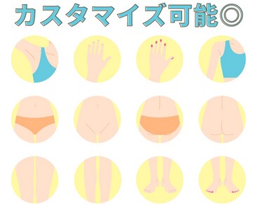 施術部位のカスタマイズができる！<br />
