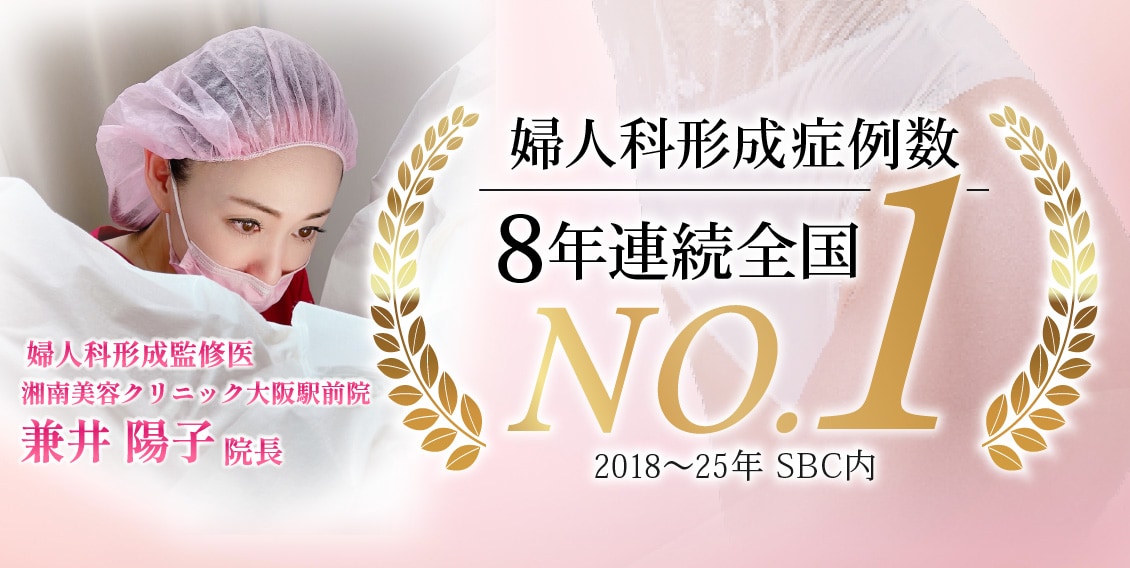 【豊富な実績】🏅8年連続婦人科形成 症例数 全国No.1 (SBC内2018~2025年)&
