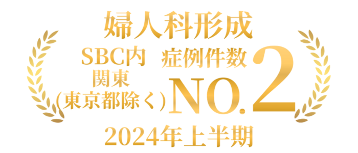 【🏅婦人科形成 SBC内 関東(東京都除く)症例数 No.２ ※2024上半期<br />
経験豊富な