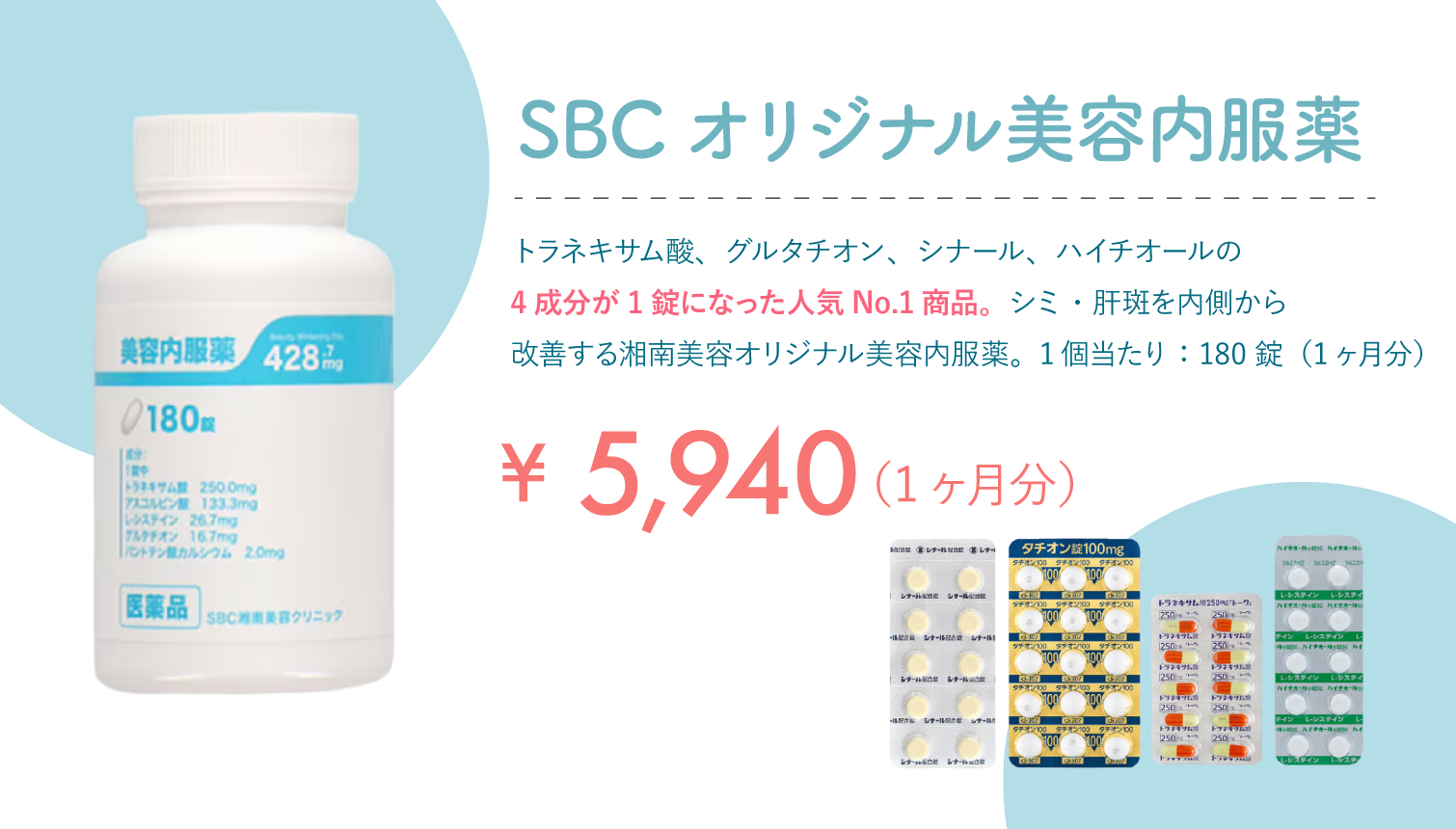 美容内服やサプリ併用もおすすめ！